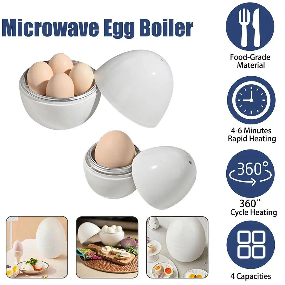 1/4 Eggs Microwave Egg Steamer Boiler Cooker Easy