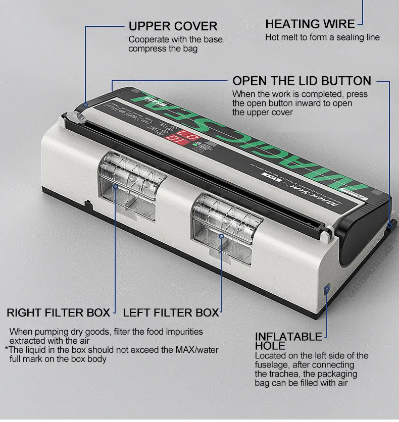 Magic Seal Ms400 Food Vacuum Sealer Machine Vacuum