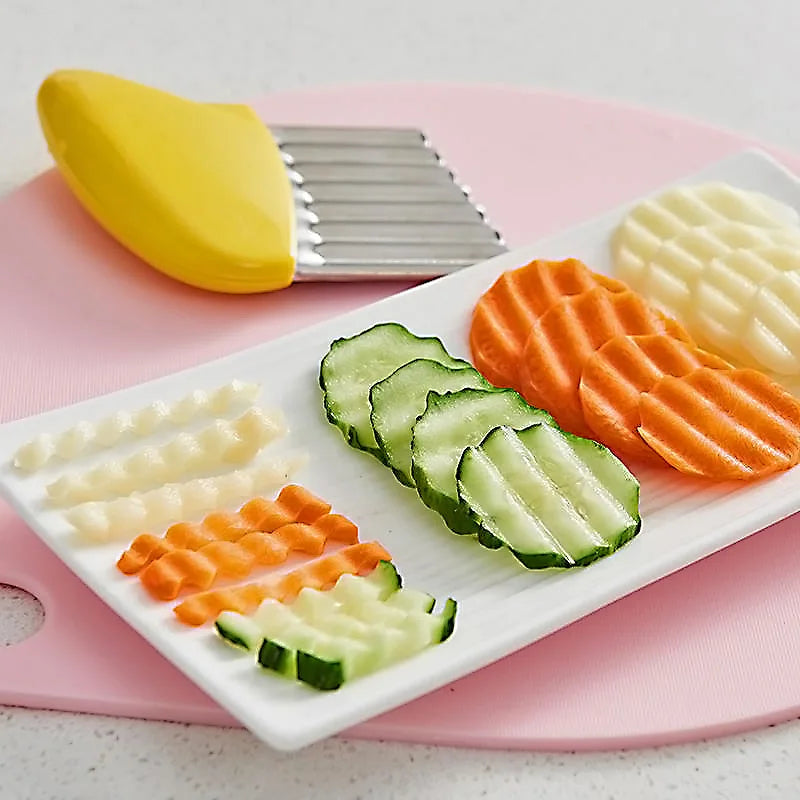 Potato Chip Slicer Vegetable Fruit Corrugated Wavy Knife