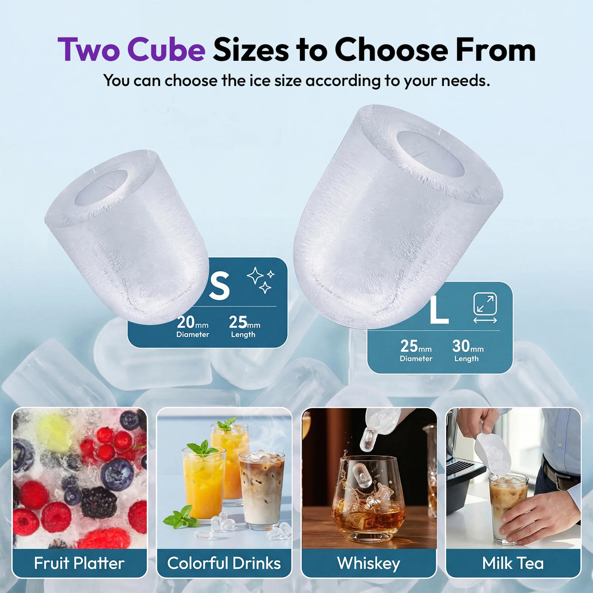 Loefme Desktop Fully Automatic Bullet Shaped Ice Maker