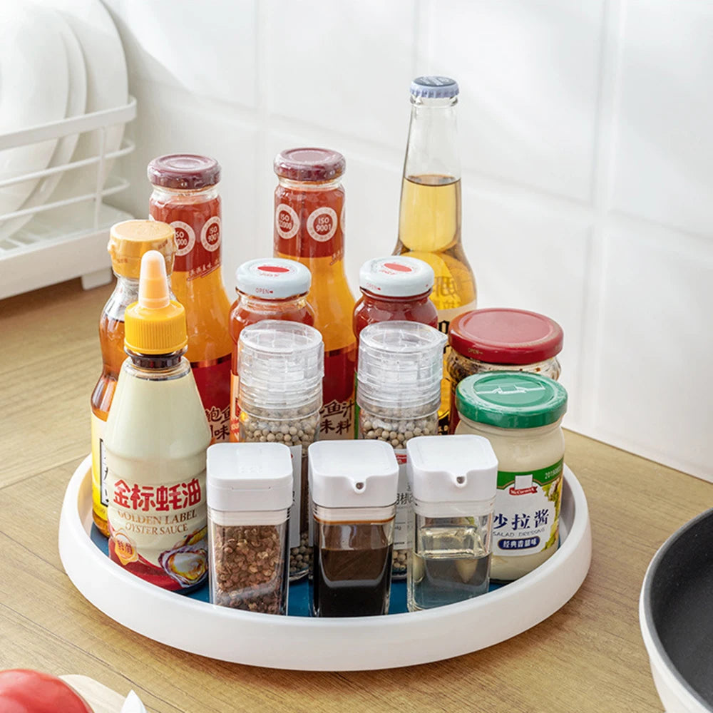 Rotating Organizer Pantry Cabinet Turntable Storage Tray