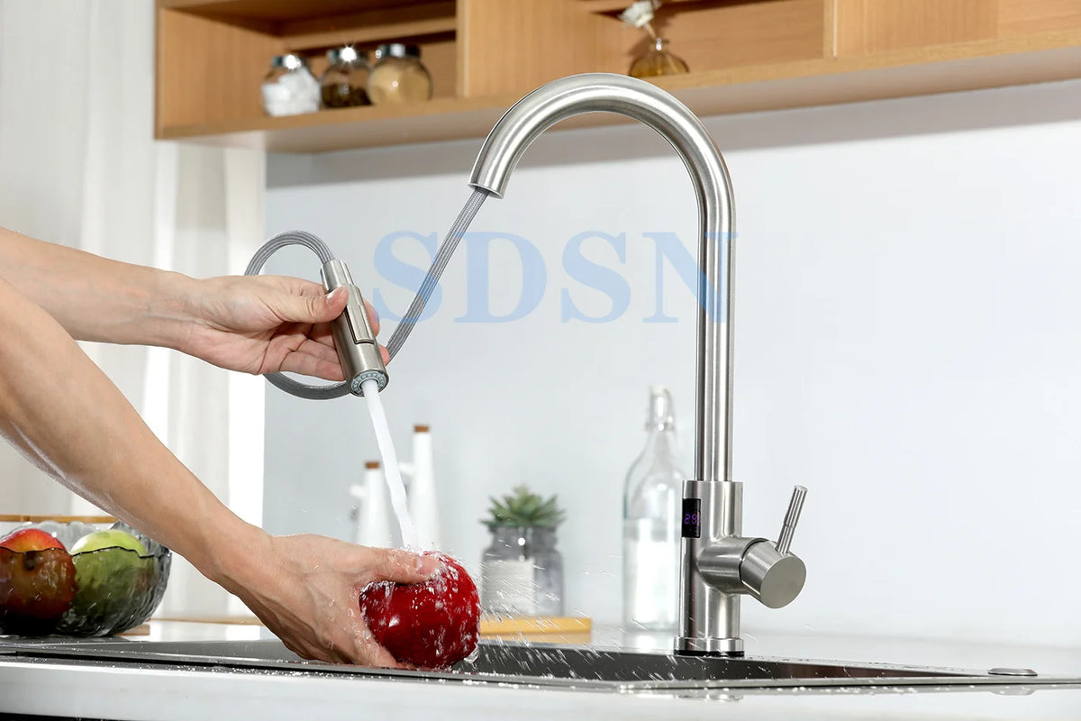 Digital Touch On Faucet 304 Stainless Steel Cold