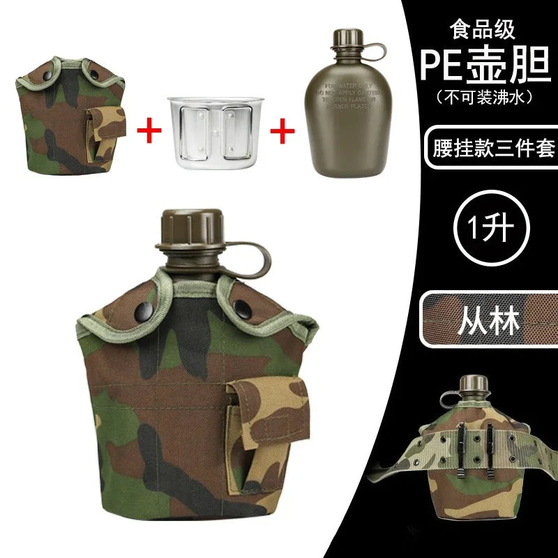 Outdoor Camouflage Water Kettle Military Training Outdoor Camping