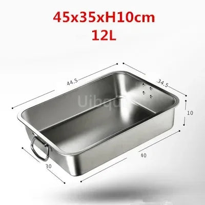 304 Stainless Steel Plate Metal Tray Handle Square