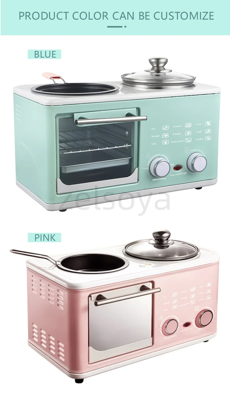 In Breakfast Machine Multi-Functional Toaster Small Baking