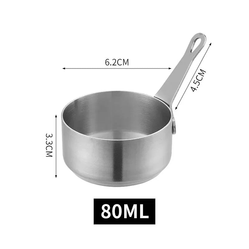 60/80/100ml Sauce Pan Pot Stainless Steel Nonstick Milk