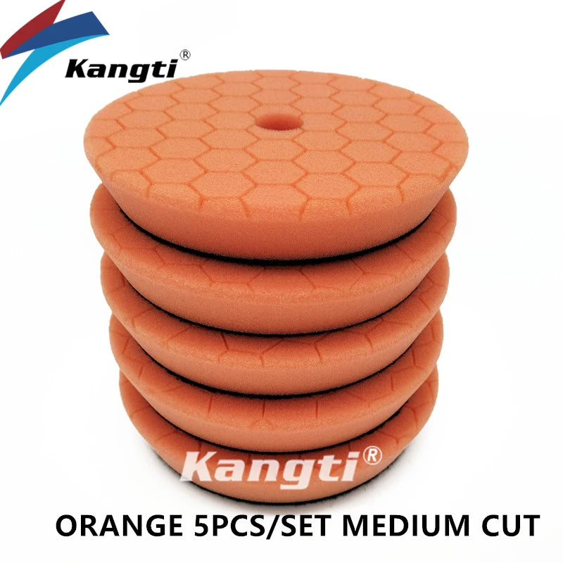 Kangti 5/6 Inch Car Polishing Pad Kit Self-Adhesive
