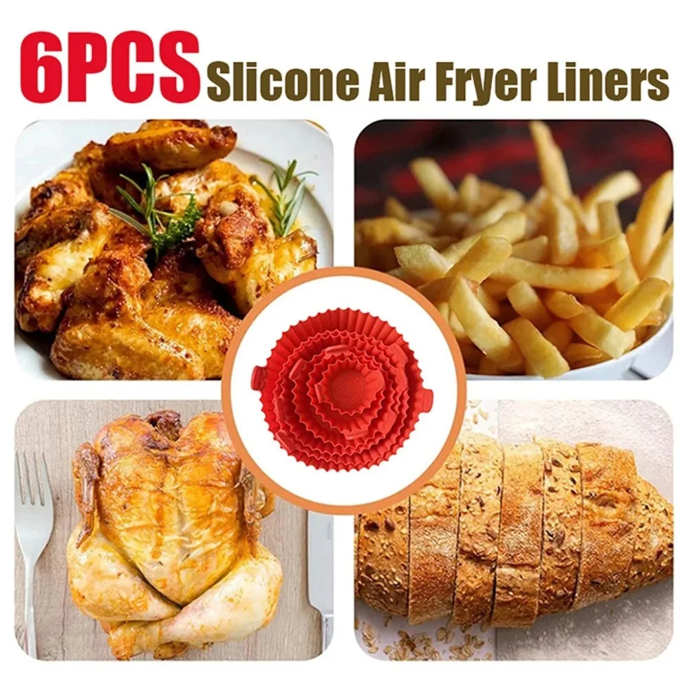 Air Fryer Silicone Basket Reusable Liner Baking Tray