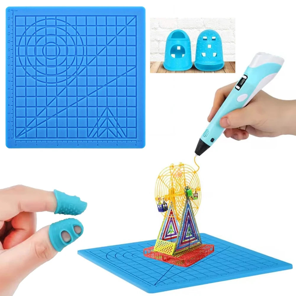 3d Printing Pen Silicone Mat Diy Finger Protectors