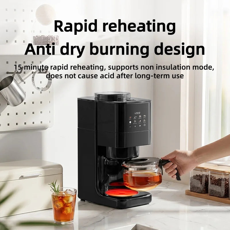Automatic Coffee Maker Built-In Grinder & Cold Dual