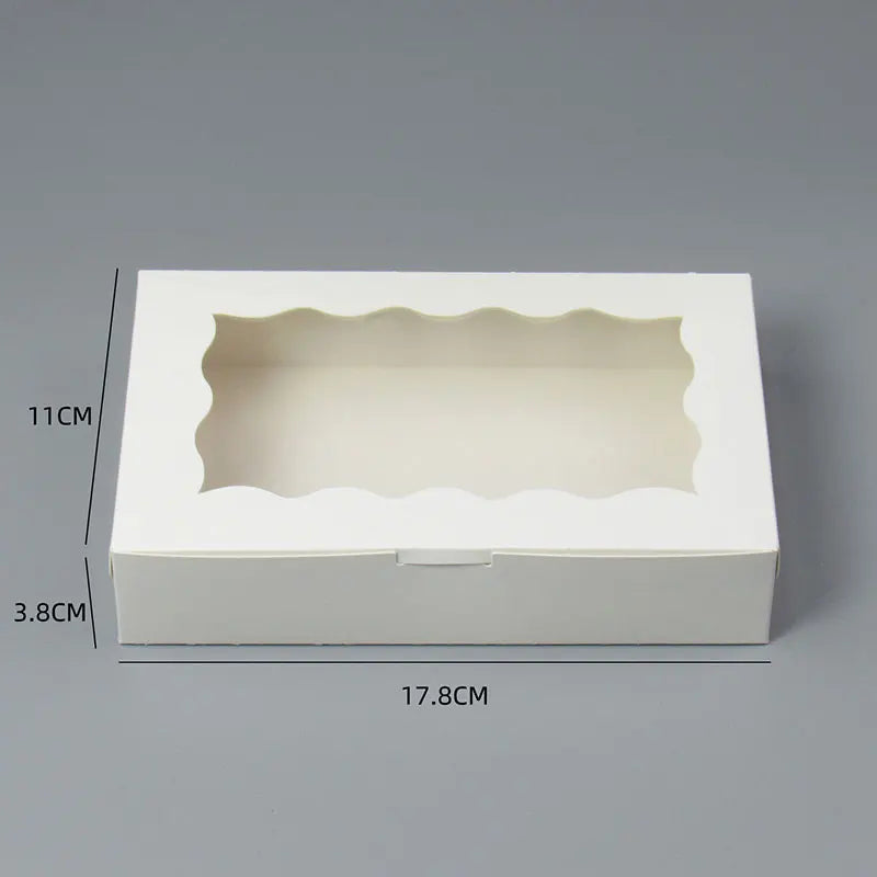 20pcs Cake Carriers Square Box Lid White Bread