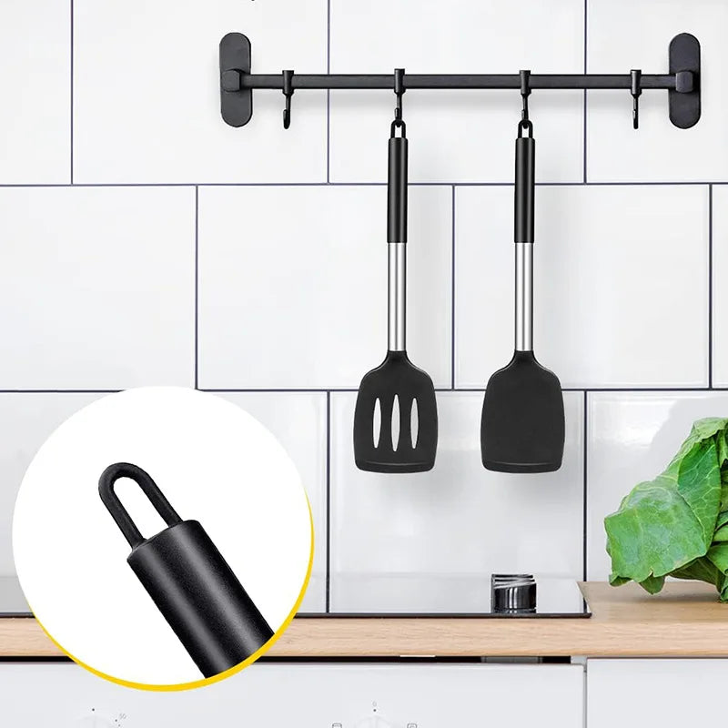 1/2pcs Silicone Spatula Heat Resistant Nonstick Steak Spatula