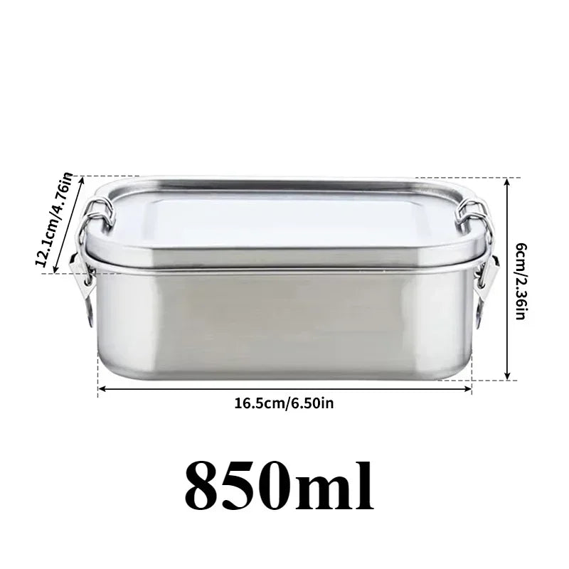 Stainless Steel Lunch Box Kids Adults Leak-Proof Bento
