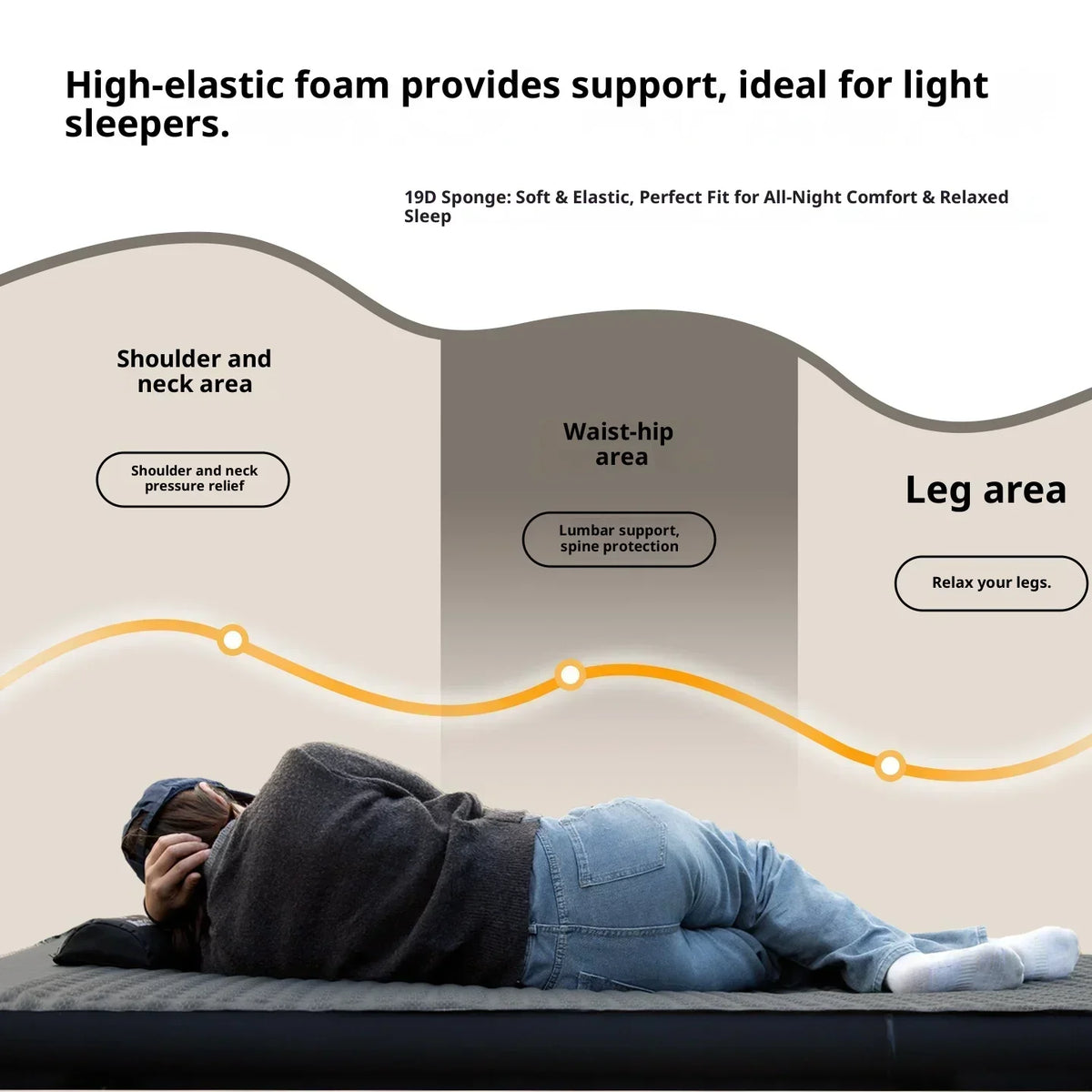 Thickened Sponge Pad Outdoor Mattress Integrated Air Pump