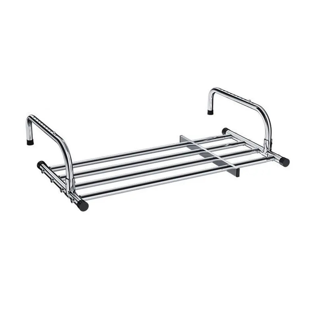 Scalable Clothes Drying Rack Stainless Steel Adjustable Balcony