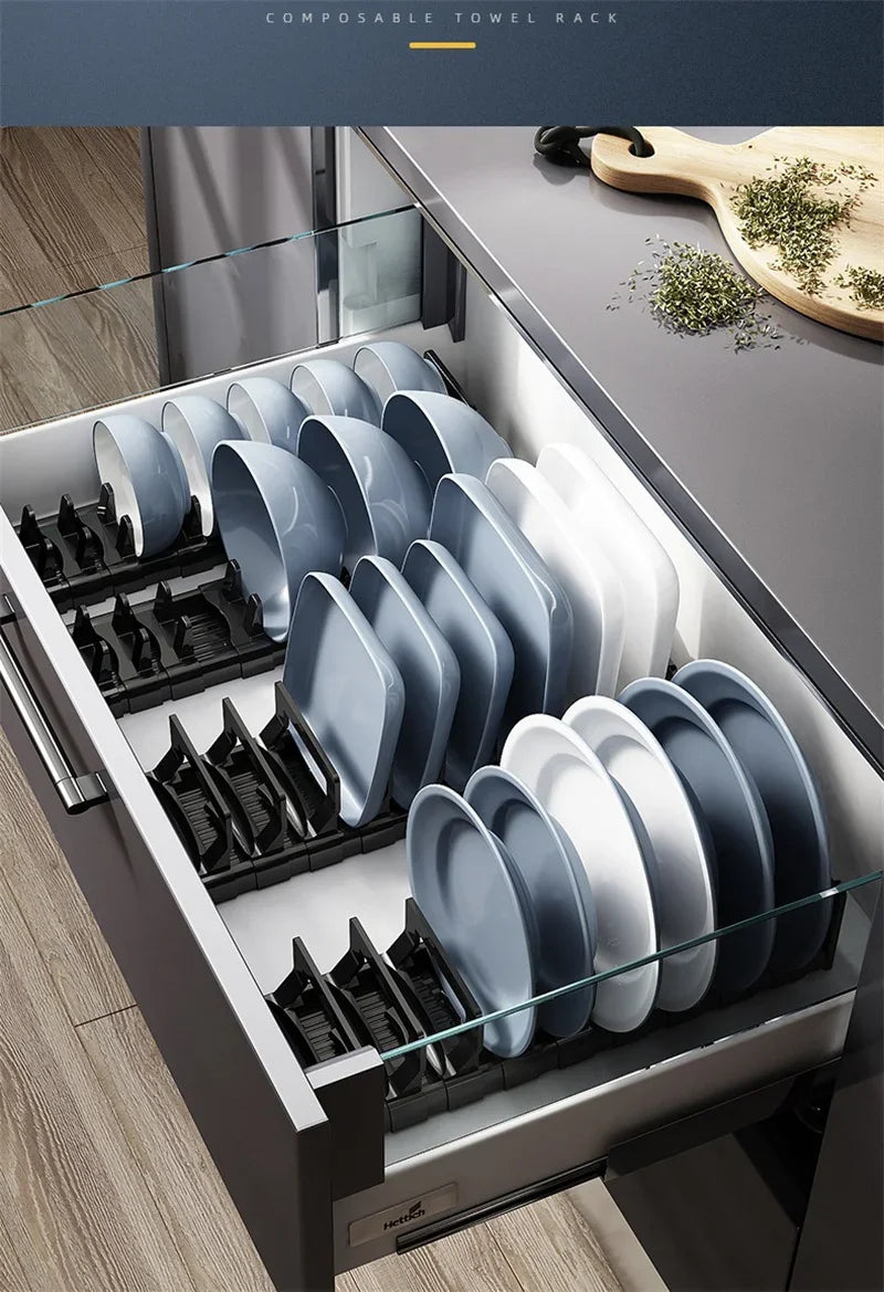 Bowl Dish Rack Cabinet Drawer Storage Rack Plate