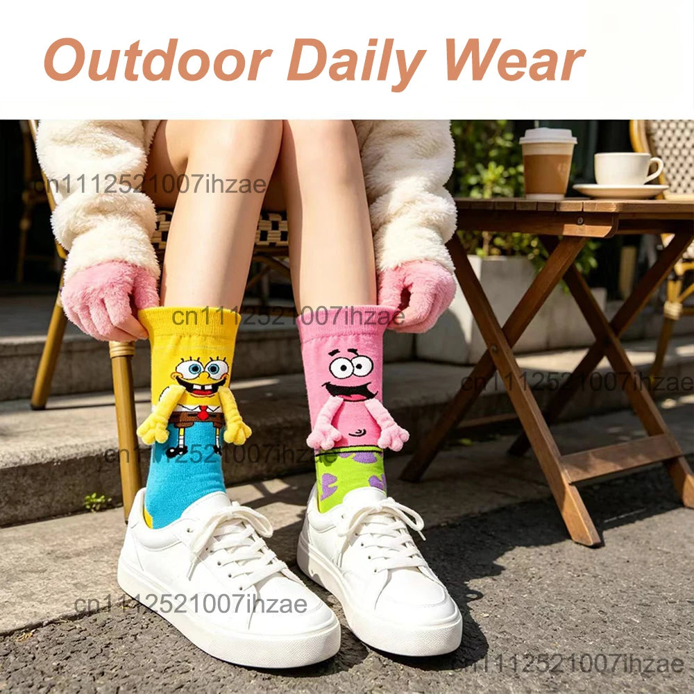 3d Yellow Sponge Series Socks Interactive Small Hands