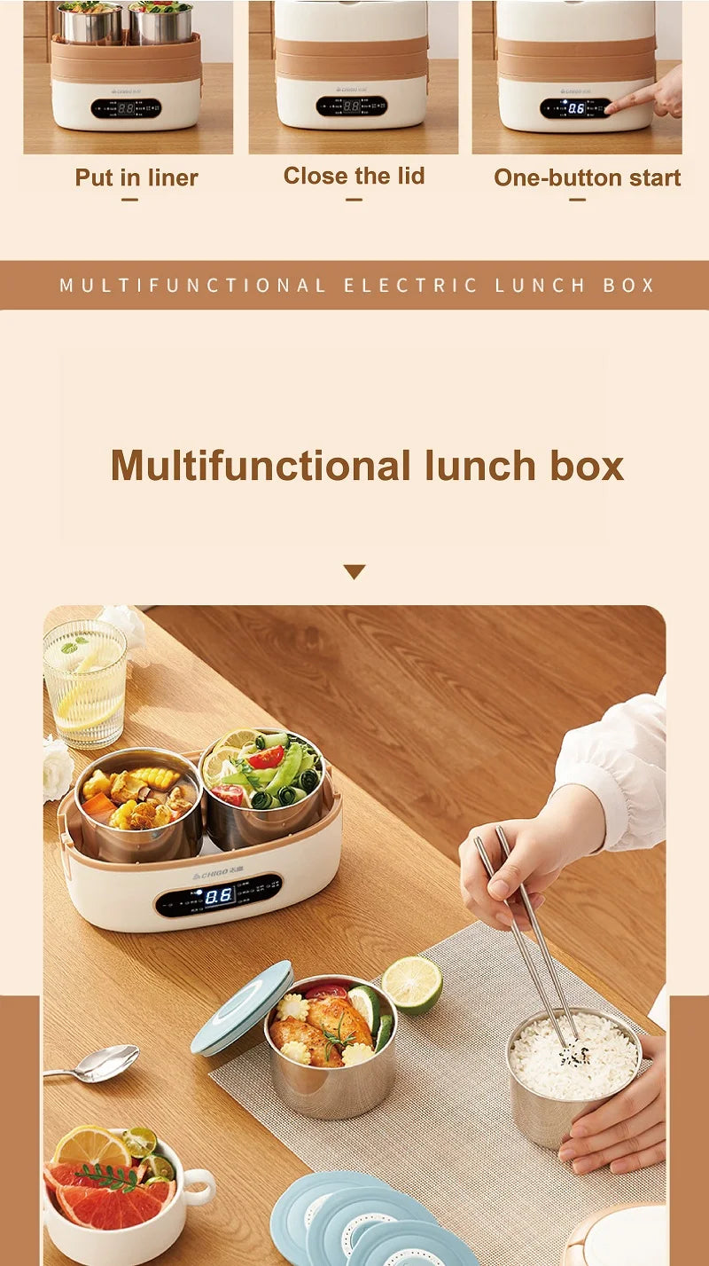 2l Smart Electric Lunch Box Heating Lunch Box