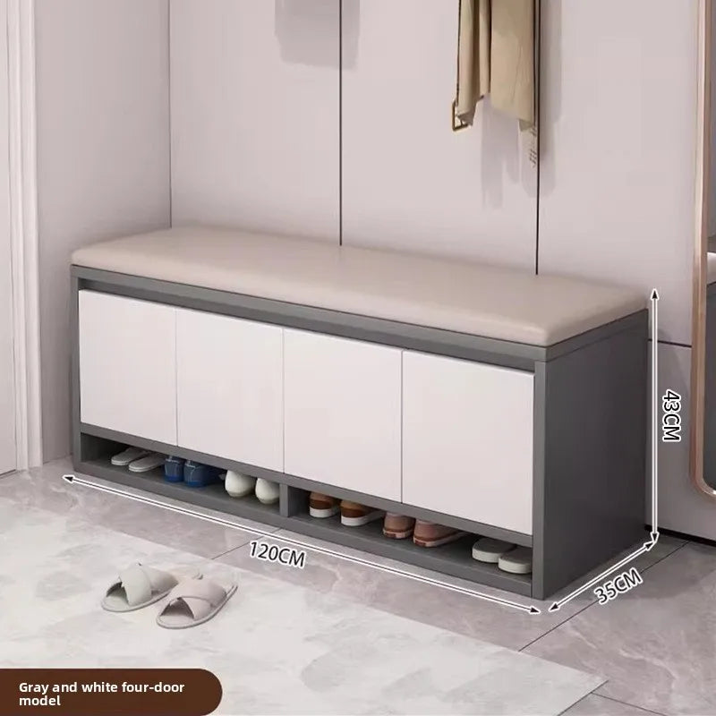 Shoe Storage Bench Cushion Seat Entryway Shoe Cabinet