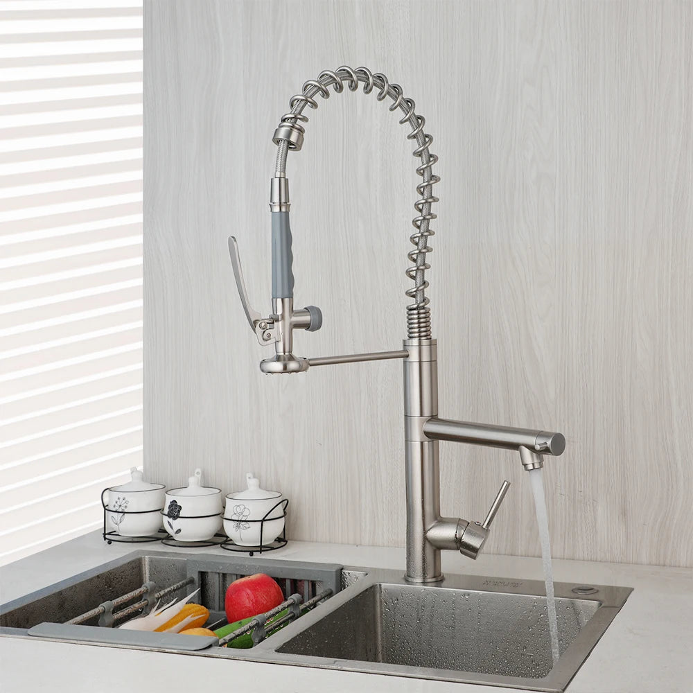 Kemaidi Brass Sink Faucet Spring Pull Down Faucets