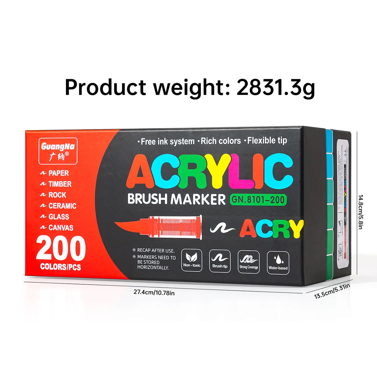 12-120 Colors Acrylic Paint Pens Markers Brush Tip
