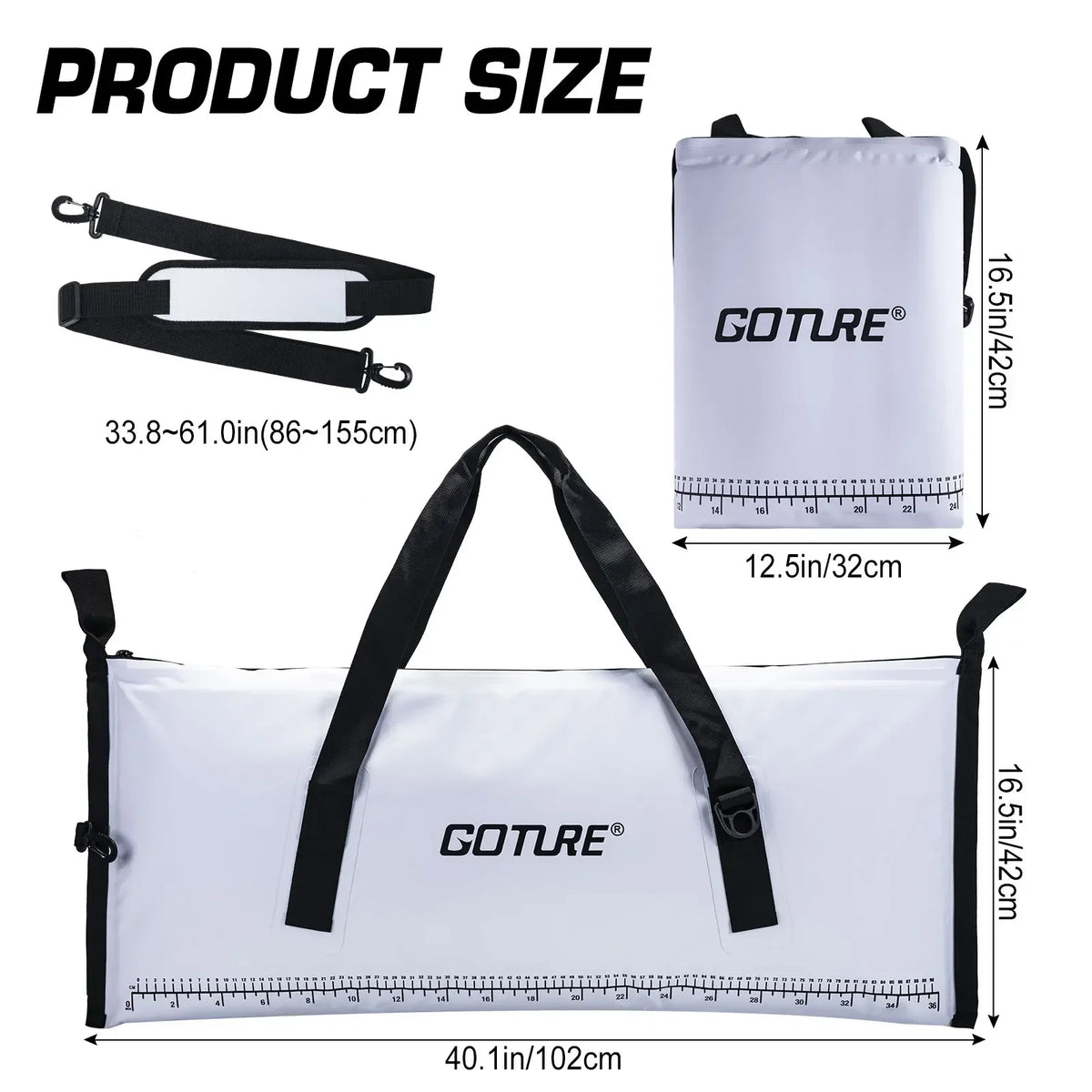 Goture Large Capacity Insulated Fish Cooler Bag Tpu