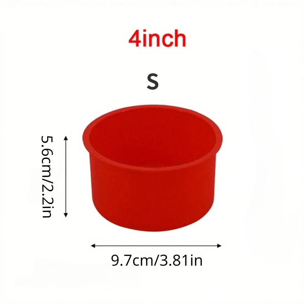 Silicone Heart Shaped Cake Pans Nonstick Reusable Round