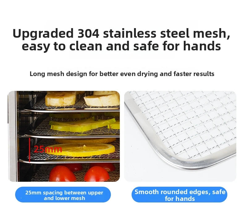 18-Tier Commercial Food Dehydrator Heavy-Duty Dryer Meat Fruits