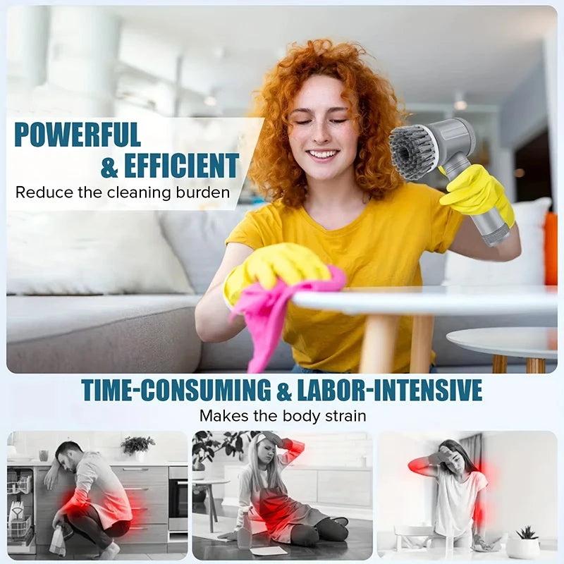 Multi Functional Handheld Electric Cleaning Brush Dishwashing