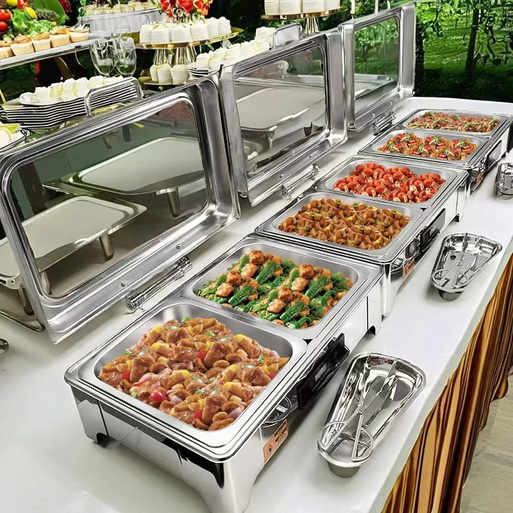 Commercial Hotel & Restaurant Stainless Steel Electric Buffet