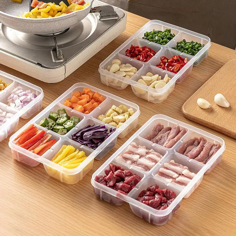 Transparent Grids Storage Box Refrigerator Large Capacity