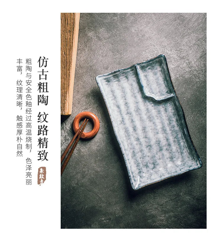Ceramic Japanese Dumpling Dish Dipping Sauce Dish Creative