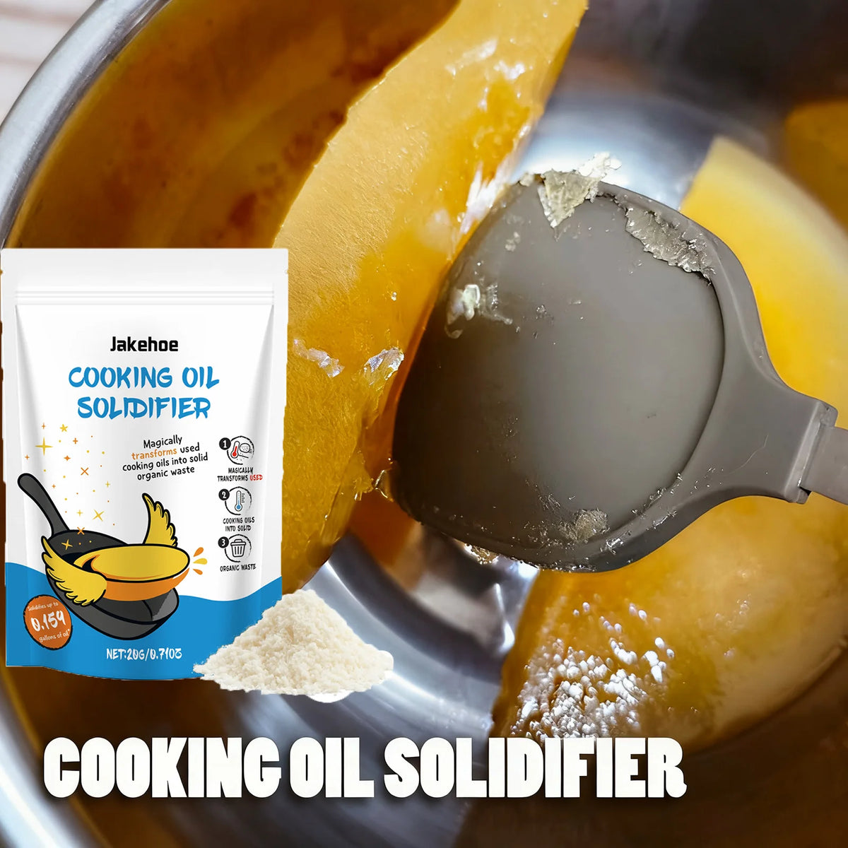 Natural Cooking Oil Solidifier Powder Grease & Fry