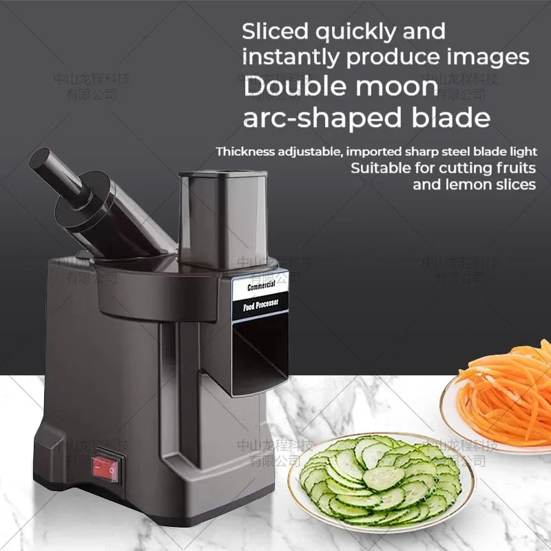 220v 3-In-1 Vegetable Cutter Dual Feeder Newly Upgraded