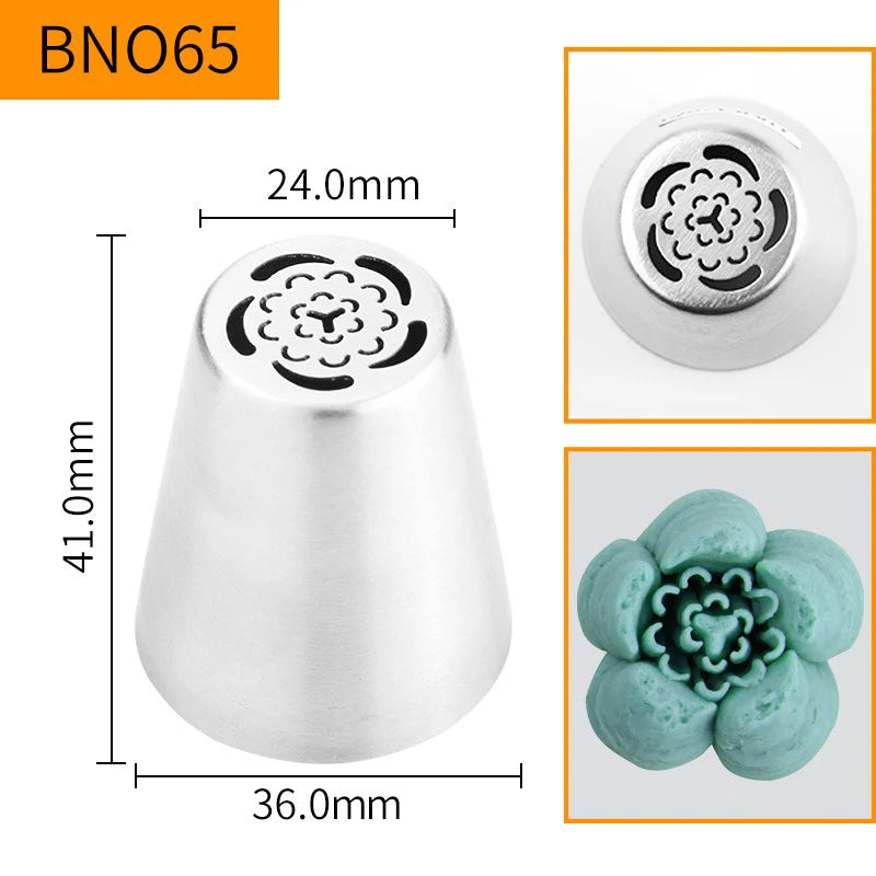 Russian Stainless Steel Piping Tips Flower Shaped Cake
