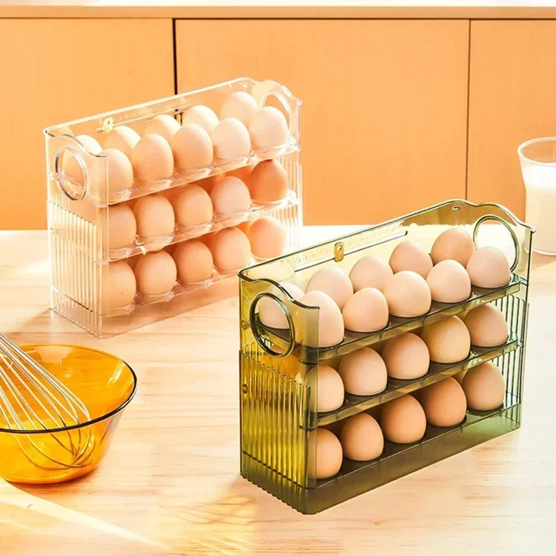 Refrigerator Side Door Multi-Layer Egg Tray Organizer Large