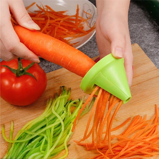 1pcs 3-In-1 Rotary Vegetable Slicer - Spiral Peeler