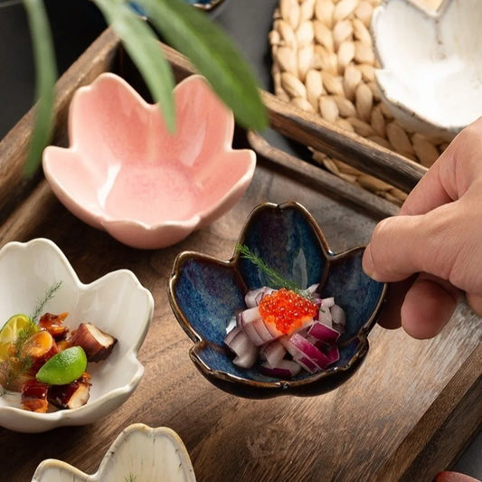 Desktop Organizer Retro Ceramic Dipping Dish Exquisite Cute