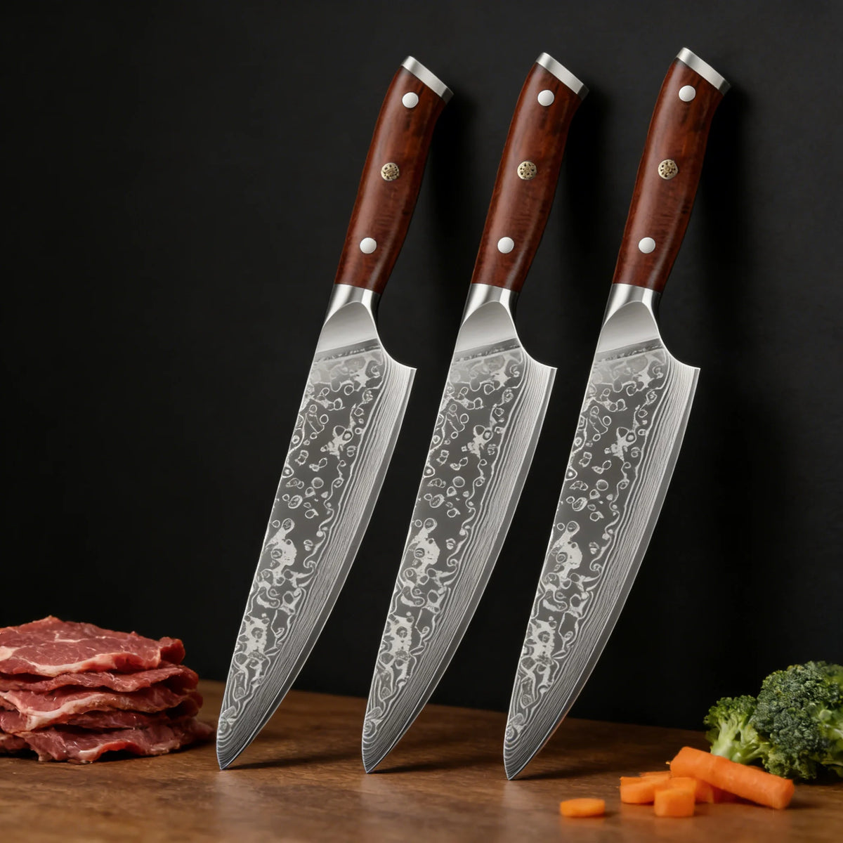 1/2/3/4pcs 67 Layer Damascus Steel Knife Fruit Vegetable