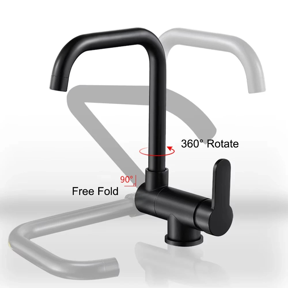 Window Front Faucet 360 Foldable Mixer Tap Spray