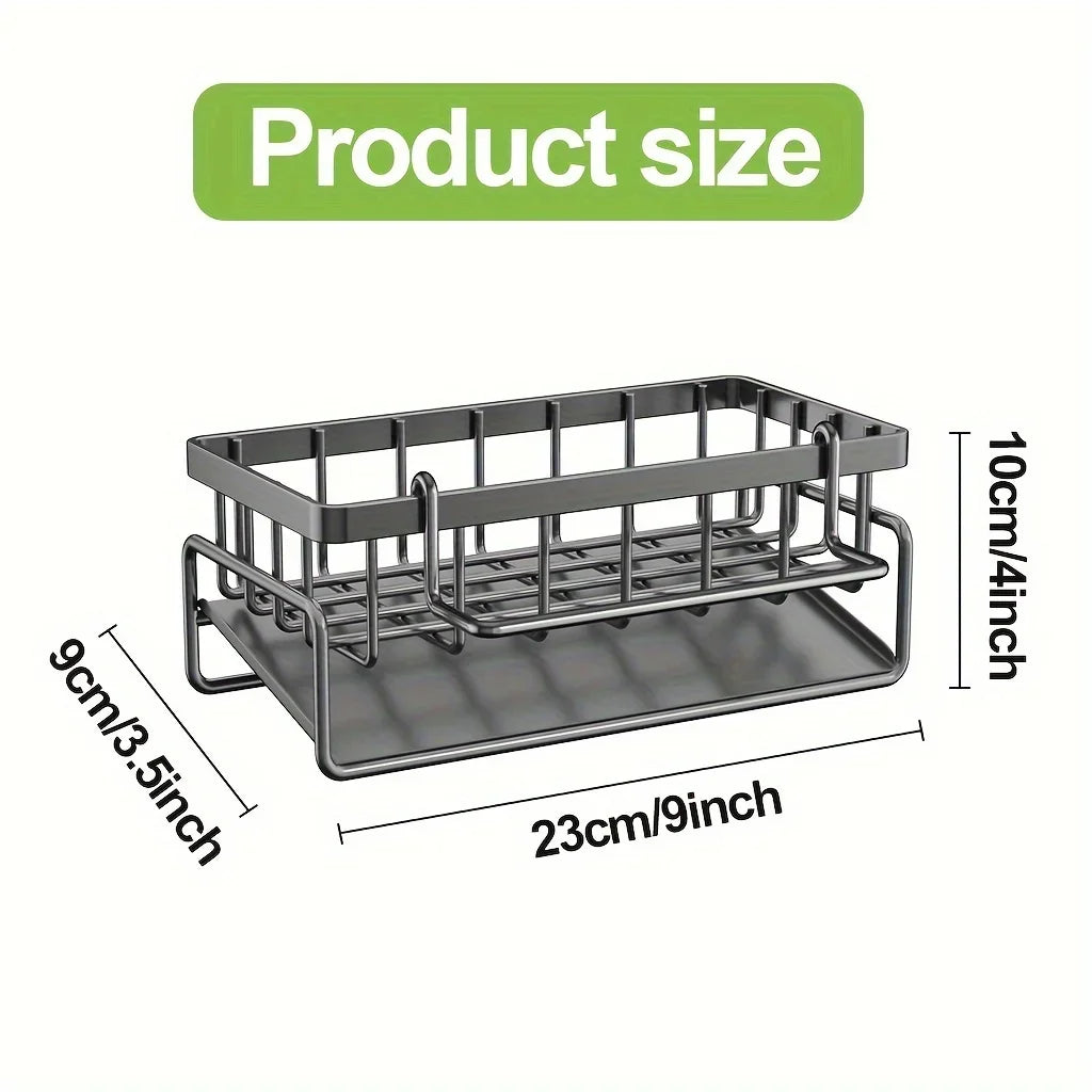 Sponge Holder Sink Plastic Auto Draining Sink Organizer