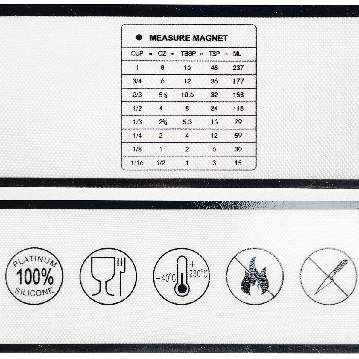 Silicone Baking Mat Long Handles Kneading Pad Dough