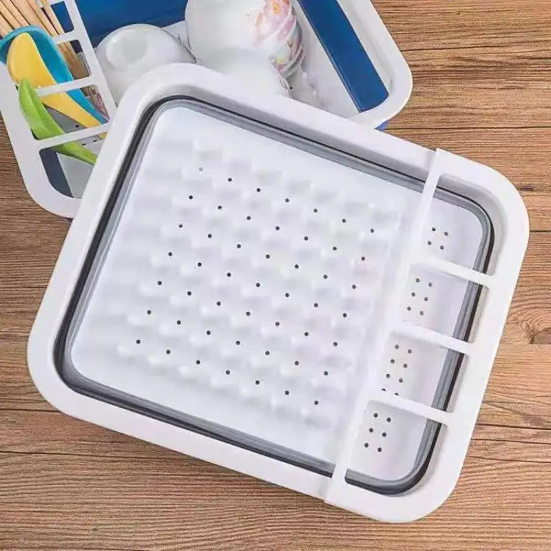 Collapsible Dish Drying Rack Foldable Dinnerware Drainer
