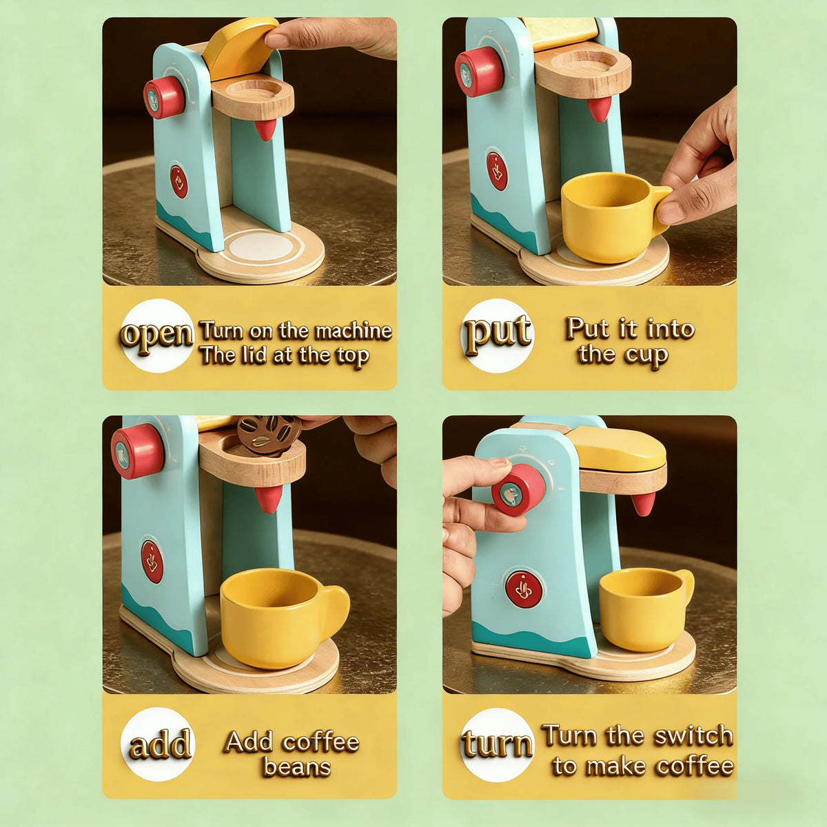Hands-On Kids Helper Realistic Play Food & Interactive