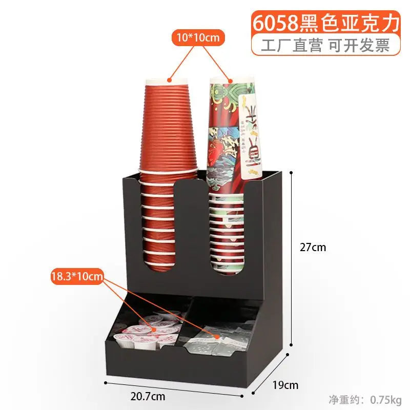Creative Coffee Shop Bar Paper Cup Straw Storage