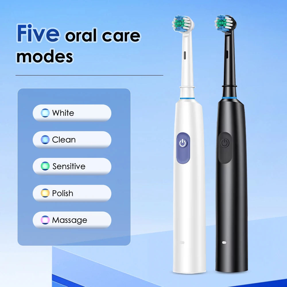 Electric Toothbrush Cordless Usb Rechargeable Waterproof
