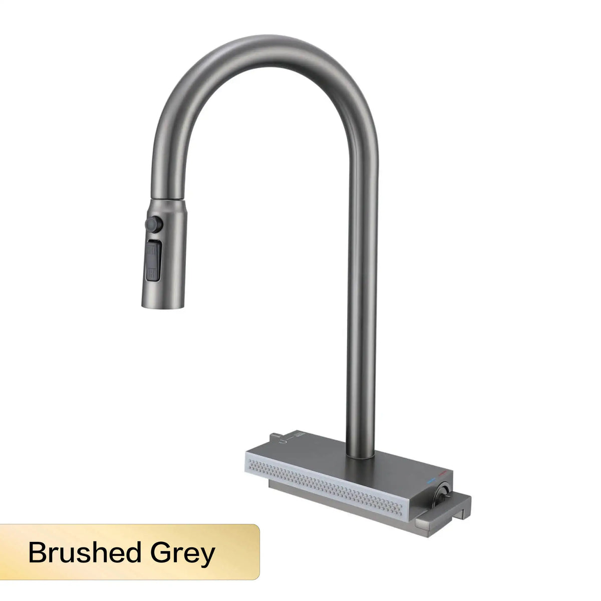 Luxury Gunmetal Brass Led Digital Display Faucet Hole