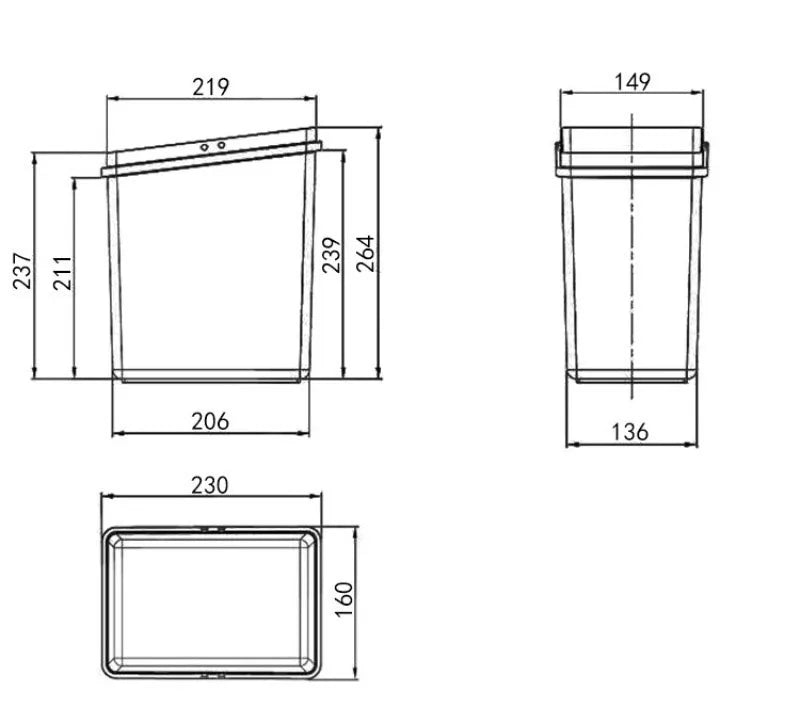 Sink Cabinet Door Connect Waste Bins Creative Waterproof