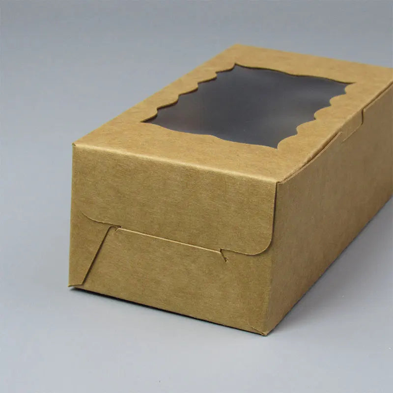 20pcs Cake Carriers Square Box Lid White Bread
