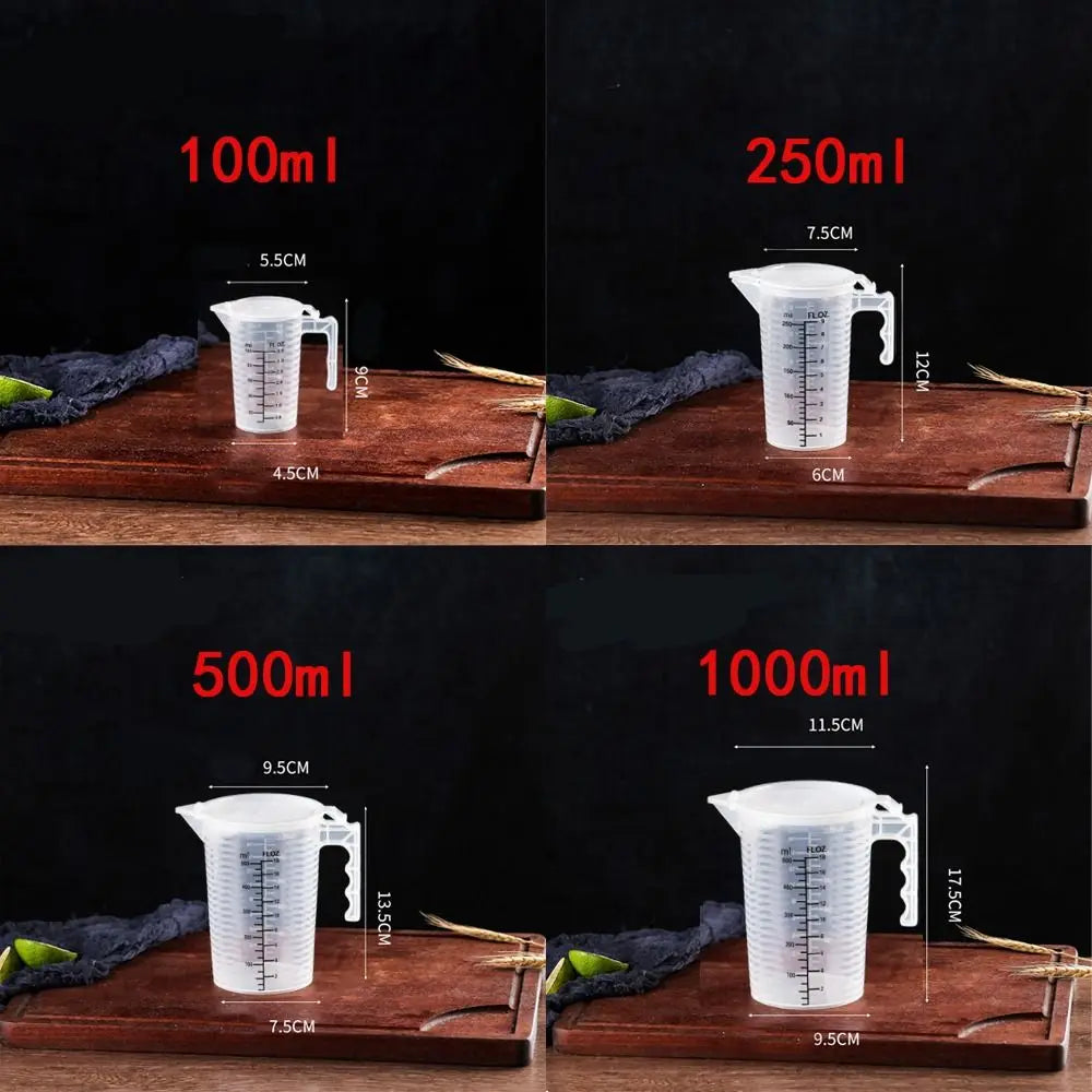 100/250/500/1000ml Plastic Measuring Cups Jugs Liquid Container